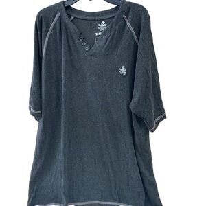 Rugby University Men's T-shirt Medium Dark Gray Short Sleeve V- Neck